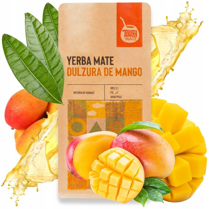 Ceai yerba mate Green Touch de Mango 500g, natural, cu mango liofilizat