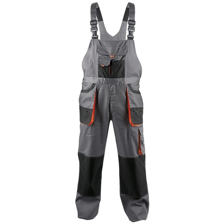 Pantalon pieptar CARL (BE-01-004) gri-negru marimea60