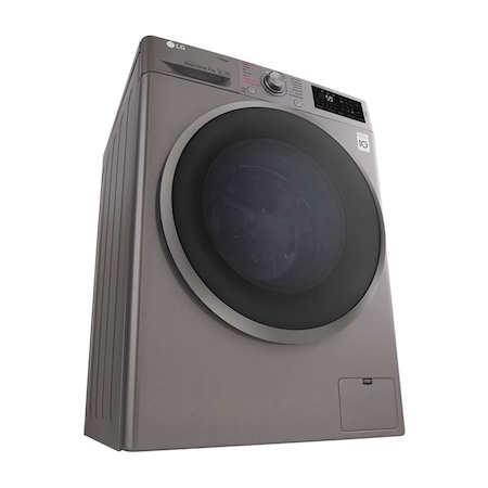 Masina de spalat rufe LG F2J6QY8S, 7 kg, 1200 RPM, Clasa A+++, Afisaj LED, Steam, Inverter Direct Drive, 6 Motion, Functii Smart, NFC, 60 cm, Argintiu