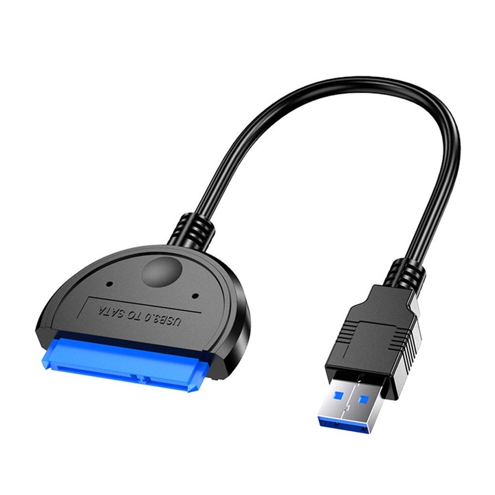 Adaptor HDD/SSD USB3.0, 20cm, albastru, set 1 bucata