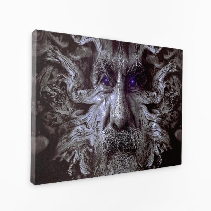 Картина на платно - Старец Лилави очи Брада - 40x60 см