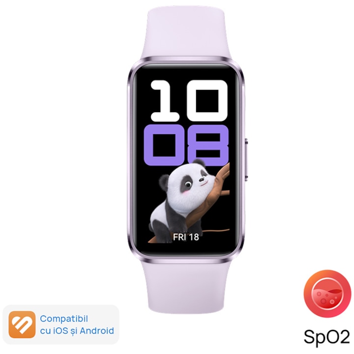 Фитнес гривна HUAWEI Band 10, Android /iOS, Purple Aluminum Alloy Body with Purple Fluoroelastomer Strap