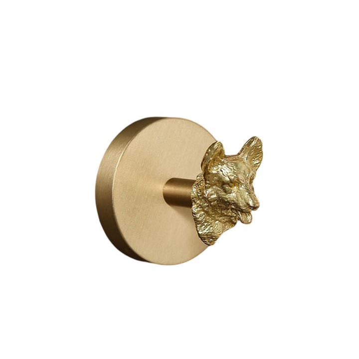 Златна закачалка, кука за дрехи, товароносимост 3-5 кг, лесен монтаж, месинг