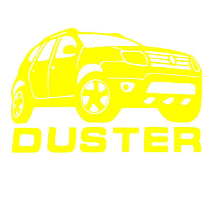 Sticker Silueta Duster, galben, 20x13cm
