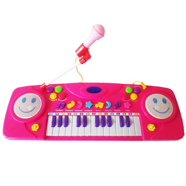 Jucarie Orga electronica cu microfon, roz, SALAMANDRA KIDS®