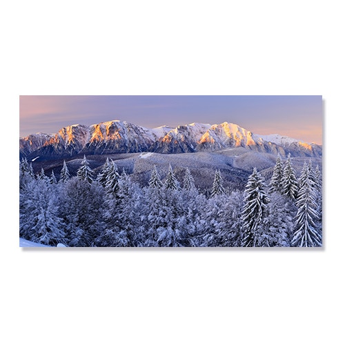 Tablou Canvas - Romania, Muntii Buceci, Iarna, Apus de soare, 50 x 100 cm