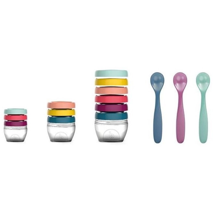 Multi set pentru diversificare - Babymoov A004310 - 3 seturi recipiente + un set linguri