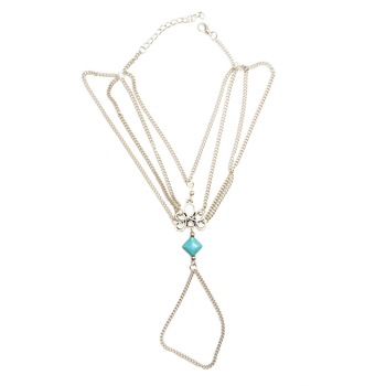 Bratara glezna Silver Blue Quadrant Bratara glezna Silver Blue Quadrant