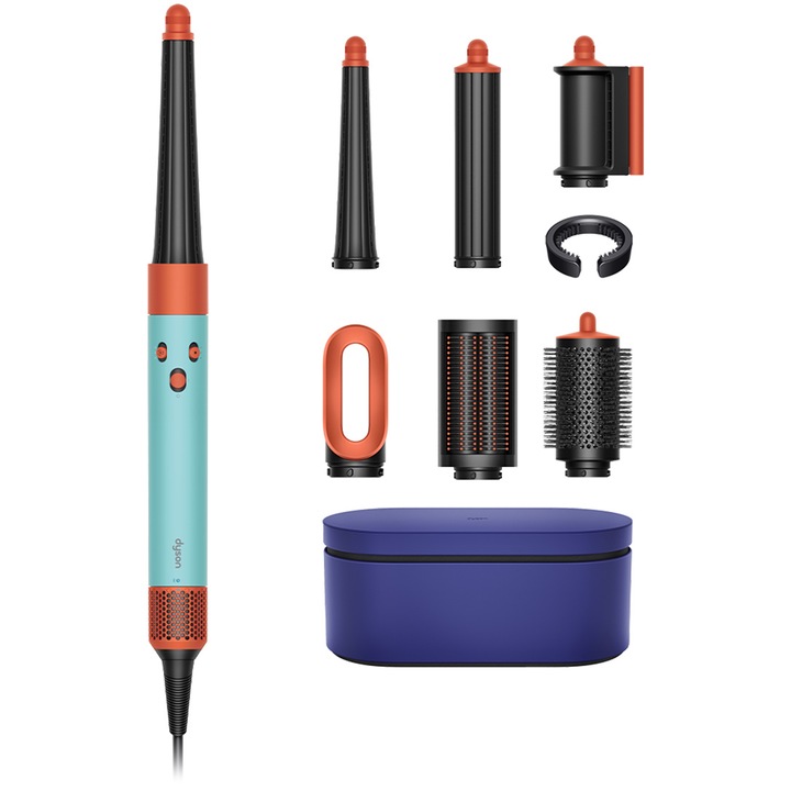 Dyson HS08 Airwrap id™ многофункционална маша, Bluetooth® връзка, 3 настройки на скоростта, 3 настройки на температурата, Ceramic Patina-Topaz