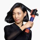 Ondulator multistyler Dyson HS08 Airwrap i.d.™, conexiune Bluetooth®, 3 trepte de viteza, 3 trepte de temperatura, Ceramic Patina-Topaz