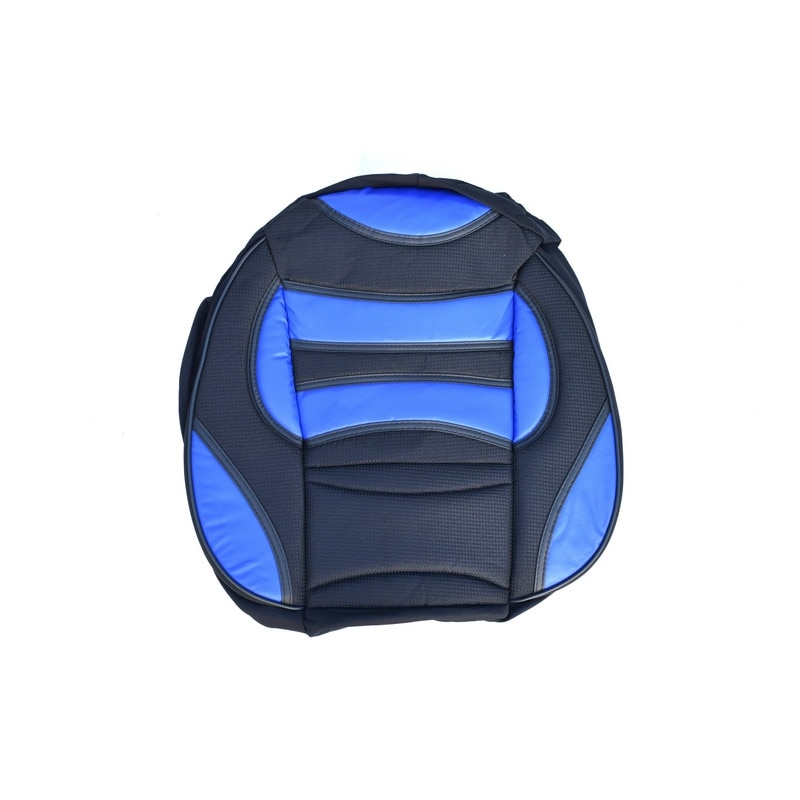 Huse auto fractionate culoarea:Negru + Albastru universale , 11 piese