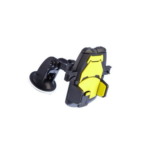 Suport iMK auto, universal, pentru telefoane cu latime intre 45 - 95 mm, Negru-Galben