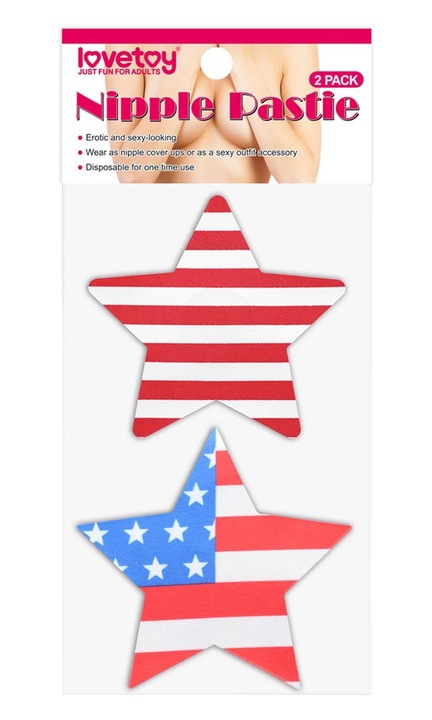 Mellbimbó matricák, LOVETOY, 2 darabos szett, hipoallergén, szatén, többszínű, univerzális INTL