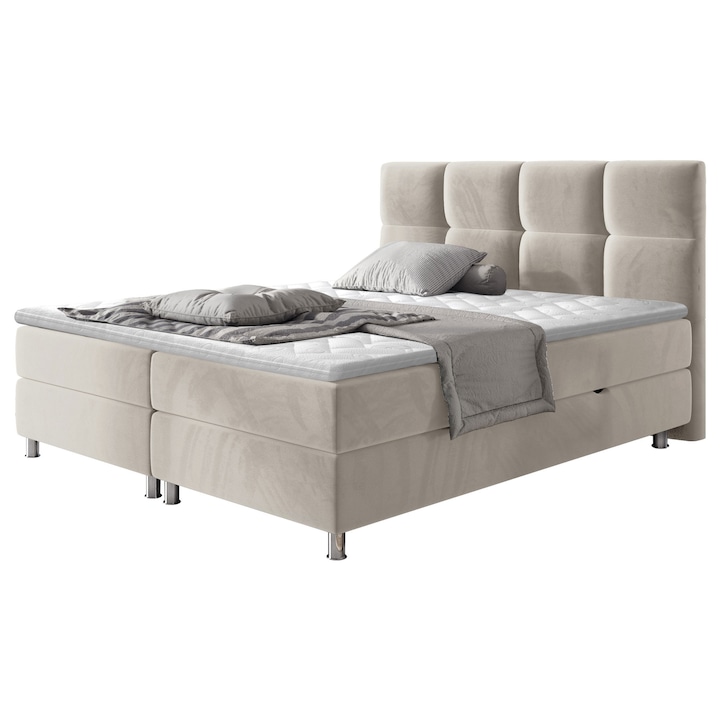 Pat matrimonial Andromeda 160x200, MIRJAN24, bej, 172x210x118 cm