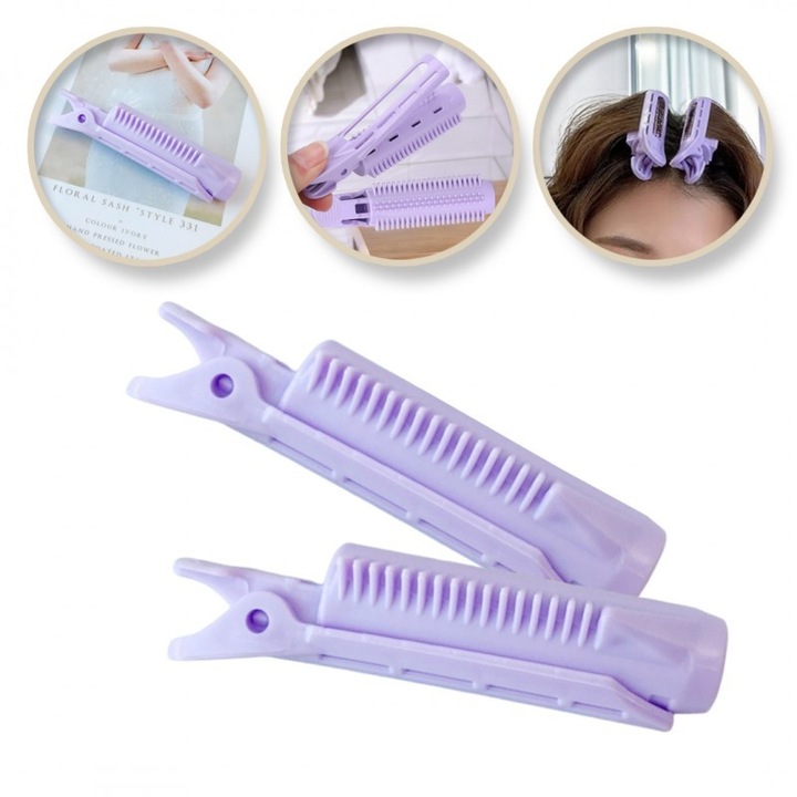 Bigudiuri ECARLA set 2 bucati, 7x3cm, plastic, pentru volum si bucle