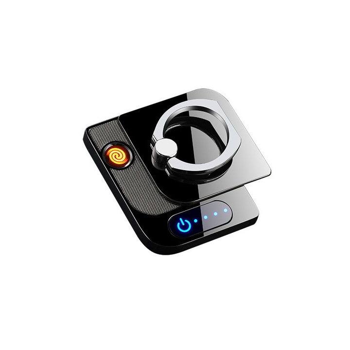 Bricheta electronica El Contente, arc cu senzor tactil, rezistenta la temperaturi ridicate, negru, portabila