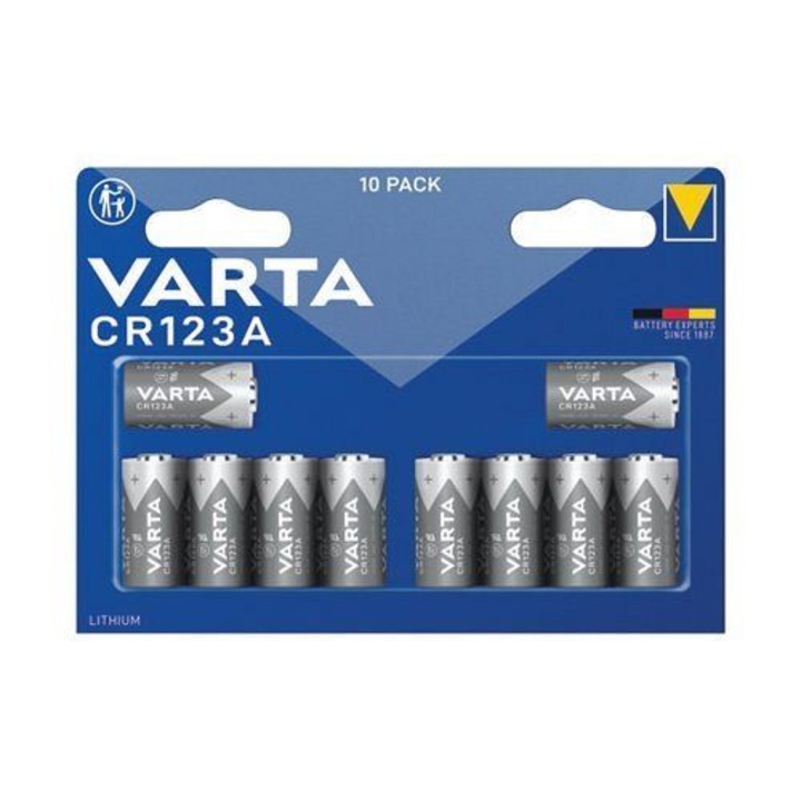 Baterii Varta CR123A Litium, set 10buc