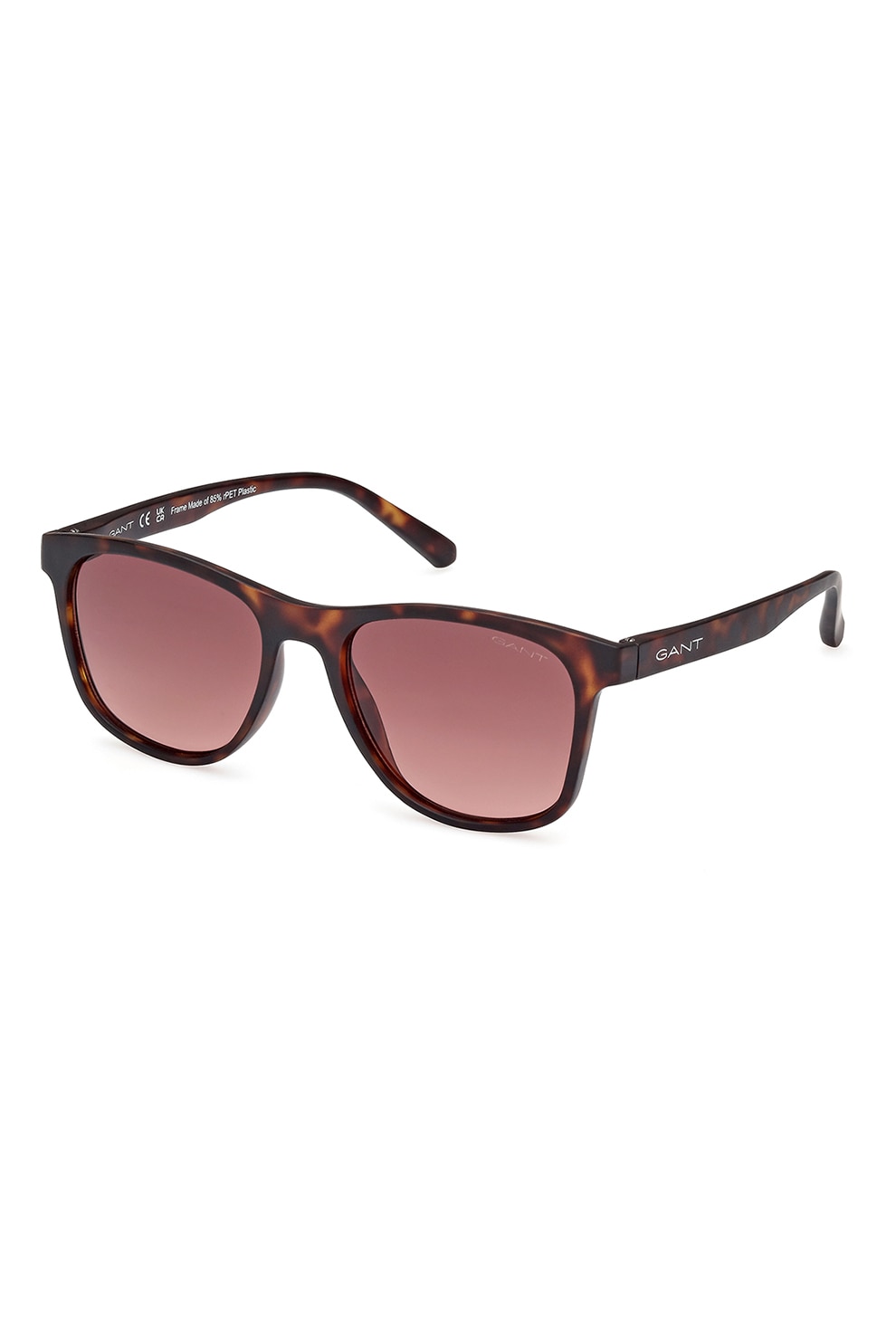 Gant, Ochelari de soare patrati cu lentile uni, Maro inchis, Maro cognac, 53-19-145