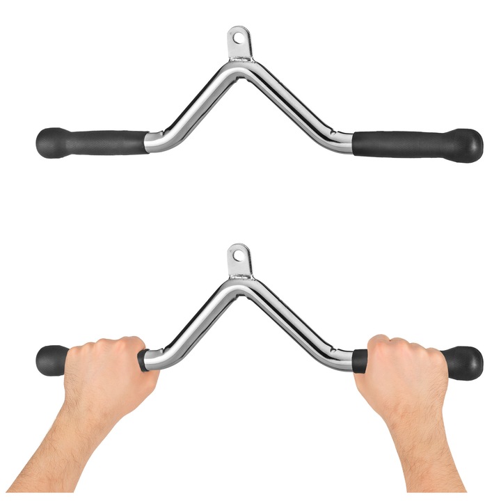 Suport Gymtek Atlas V-shape, 150 kg, 56x16cm, metal/guma