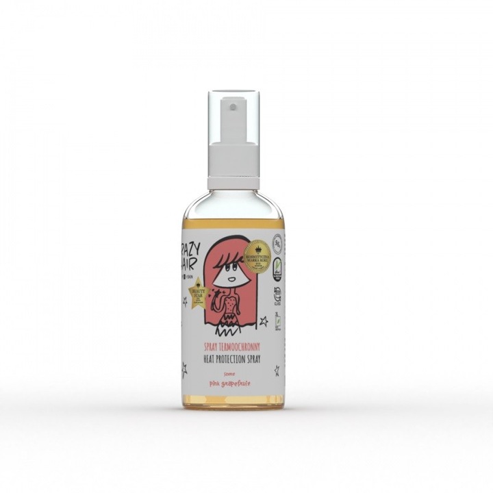 Spray de protecție termică pentru păr, Hiskin, grapefruit roz, 100 ml