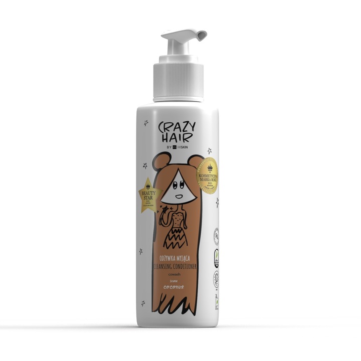Hiskin Crazy Hair Coconut balzsam, 300 ml, hidratáló és simító hatású