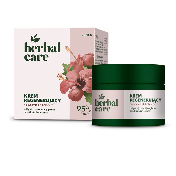 Farmona Herbal Care arckrém niacinamiddal és hibiszkusszal zsíros és vegyes bőrre, 50 ml