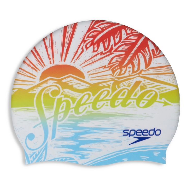 Casca de inot Speedo Slogan, unisex, portocalie, dimensiune universala