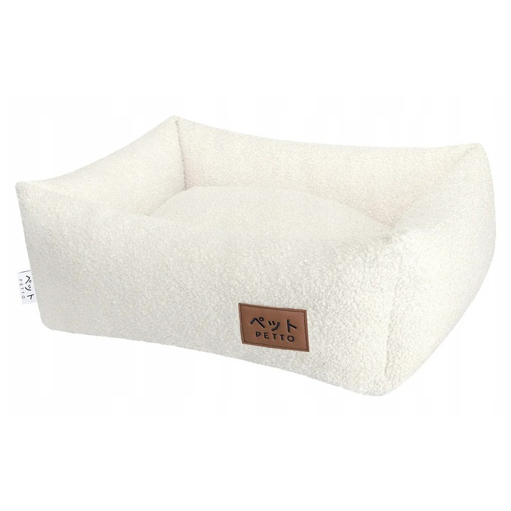 Culcus pentru caini PETTO, ecru, 115/90cm, hipoalergenic, rezistent la murdarie