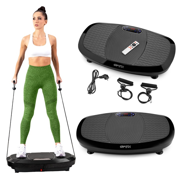 Platforma vibrationala P750, Gymtek, 5 programe, Bluetooth, 180 kg, 79x47x15cm