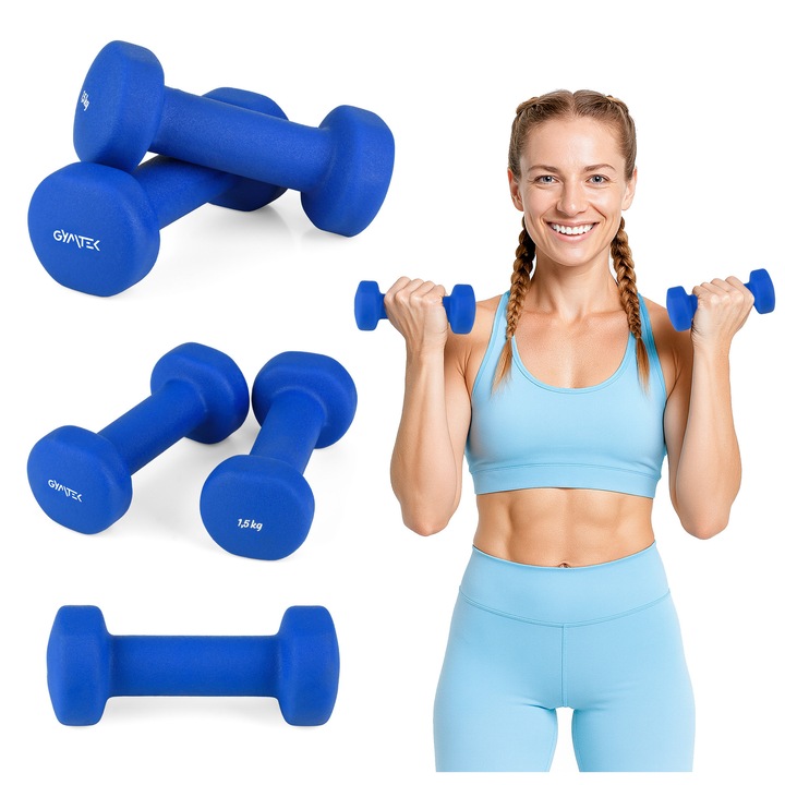 Haltere din neopren 2x1,5 kg Queenfit