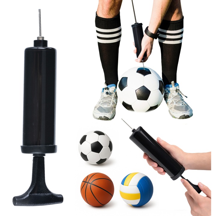 Pompa de umflat cu ac din otel, Outtec, 17,5cm, pentru mingi si discuri senzoriale