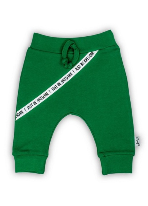 NICOL nadrág, pamut, zöld, 56 CM