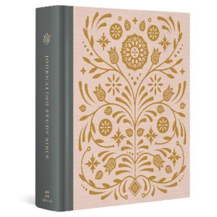 Esv Journaling Study Bible (cloth Over Board, Blush/ochre, Floral Design) -