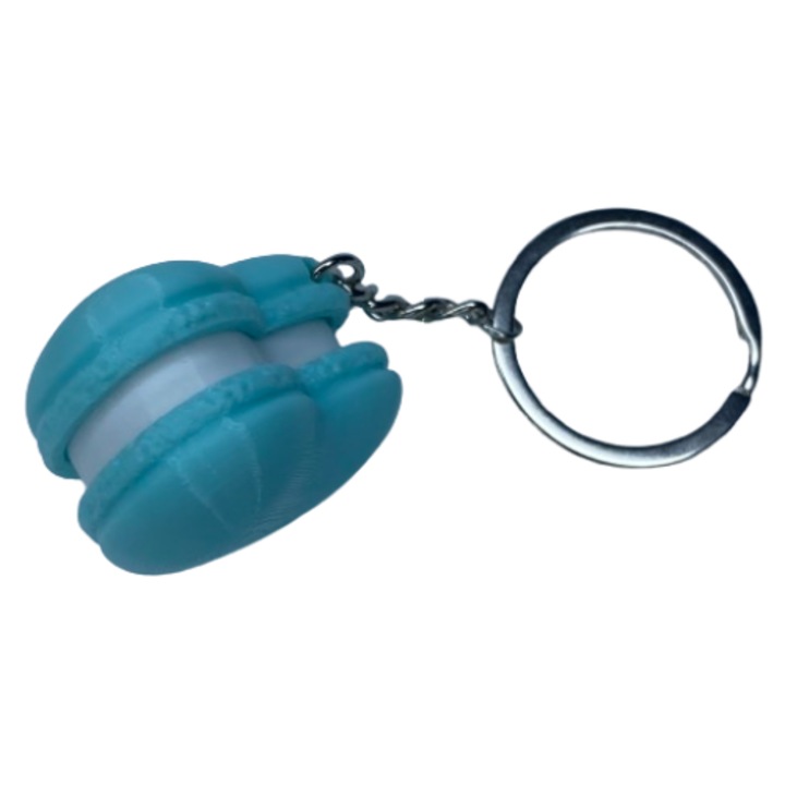 Breloc Macaron Inimioara Clicky – Accesoriu Original si Creativ, Perfect pentru Cadouri si Colectionari - BLEU