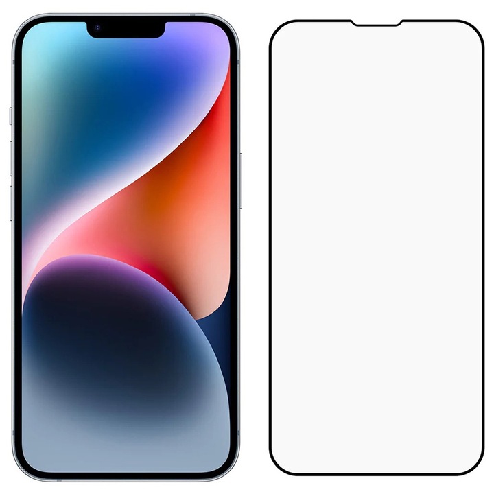 iPhone 16e-vel kompatibilis Titan Protect fólia, Extra professzionális védelem, nehezen repedező ionok, 3D Fusion Instant, Teljes burkolat, Üveg, Fekete