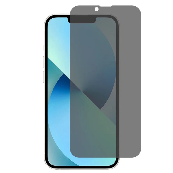 Folie Silicon Privacy pentru iPhone 16e, Anti-Spy, Anti-Peeping, Regenerabila, Anti-Zgarieturi, Anti-Socuri, Ultra Subtire, Nu afecteaza sensibilitatea touch-ului, Adeziv pe intreaga suprafata, Full Screen