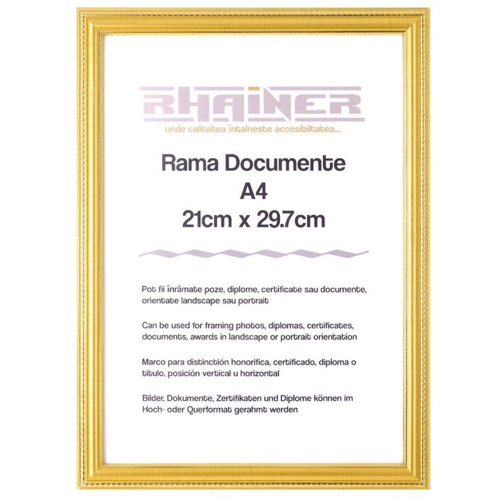 Rama foto Athos auriu A4, Createur