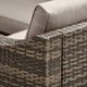 Set mobilier gradina/terasa coltar si masuta patrata, Maison Mex ELIAS, L.286/132 l.143 H.71 cm, maro/bej