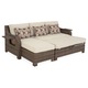 Coltar extensibil exterior gradina/terasa, Maison Mex ROCHA, L.204 l.144 H.83 cm, mix gri/bej