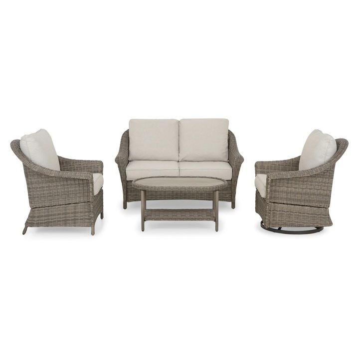 Set 4 piese CHASEWOOD mix gri/gri