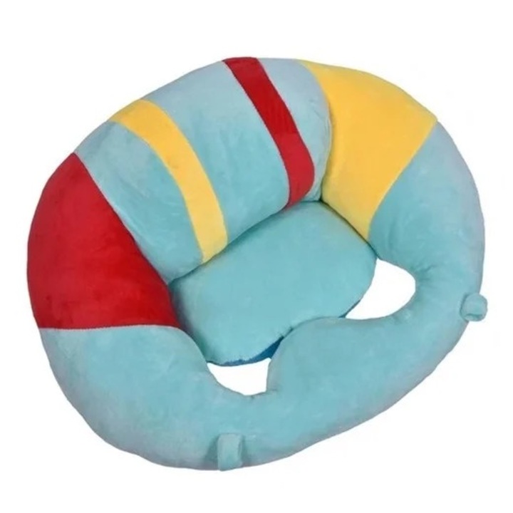 Fotoliu de plus pentru copii 4 luni+, Design ergonomic, Proprietati antireflux, Poliester, Multicolor