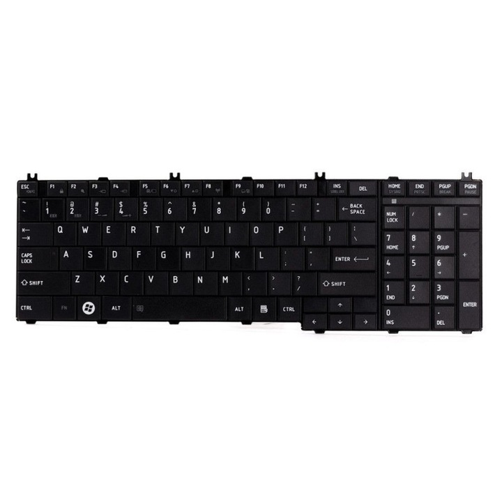 Tastatura laptop pentru Toshiba A000076240 AEBL6U00120-US K000097450 K000097460 K000098730 NSK-TN0SV PK130CK2A00 V114302CS1 LaptopStrong®