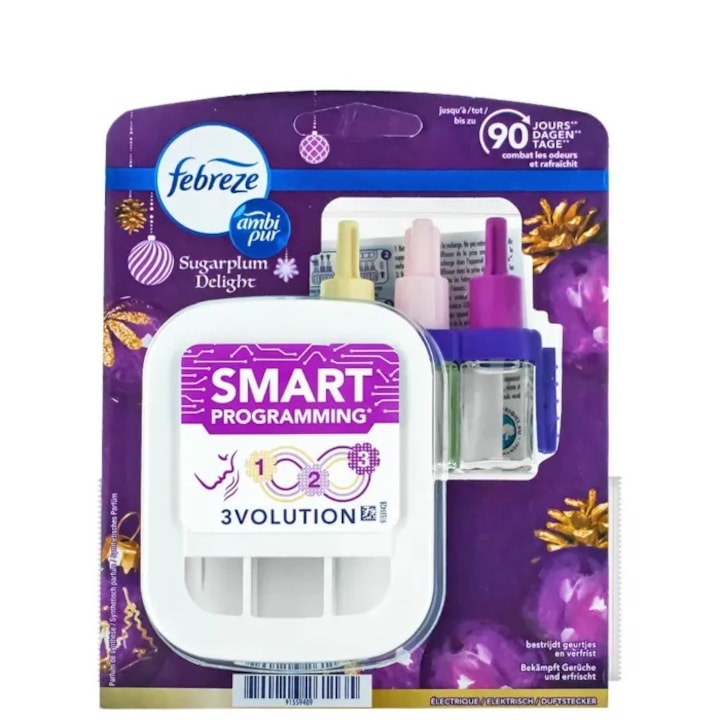 Пълнител за електрически ароматизатор Febreze 3Volution Sugarplum Delight, 20 мл