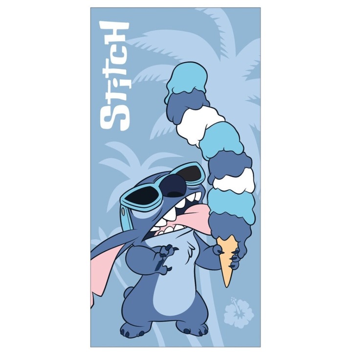 Хавлиена кърпа за баня Disney Lilo and Stitch, The Star Dog Ice Cream, плажна кърпа 70x140см (Fast Dry)