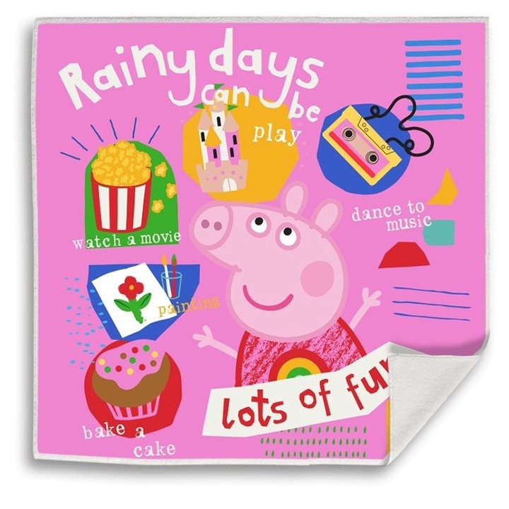 Peppa Pig Rainy Fun Magic Хавлиена кърпа за ръце Кърпа за лице 30x30см