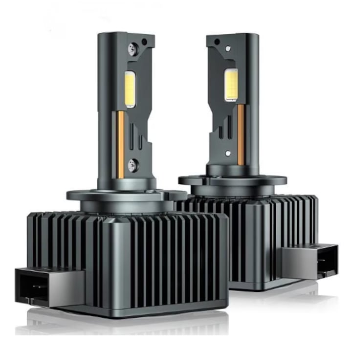 Set de 2 becuri conversie hid-led, D3S led, 70W, 12.000 lm, Canbus, Miez Cupru, Radiator Aluminiu, Premium INELAG