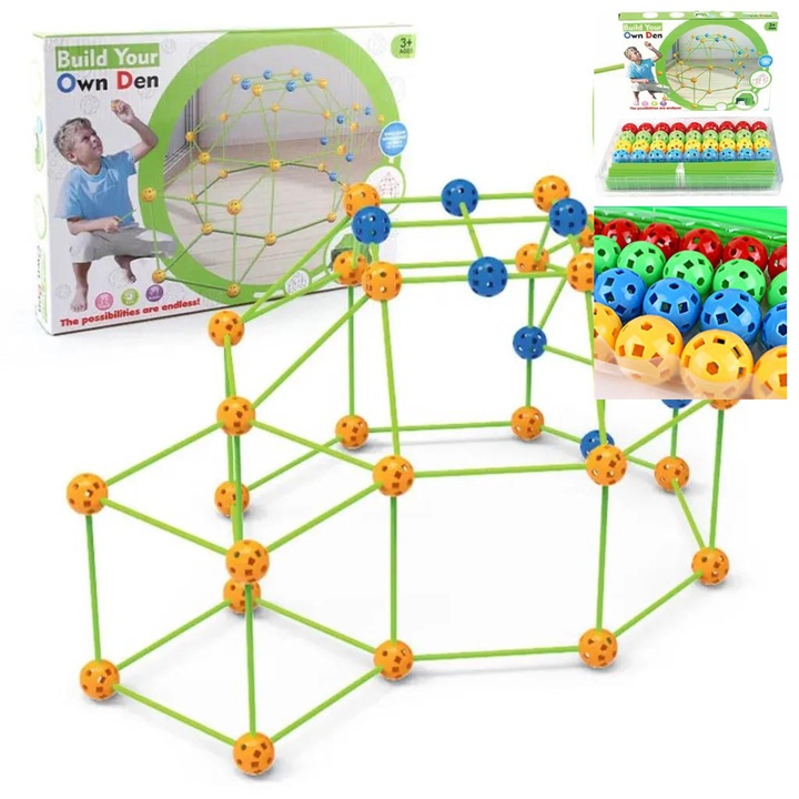 3D Magic Fort/Base Építőkészlet 87 elemből