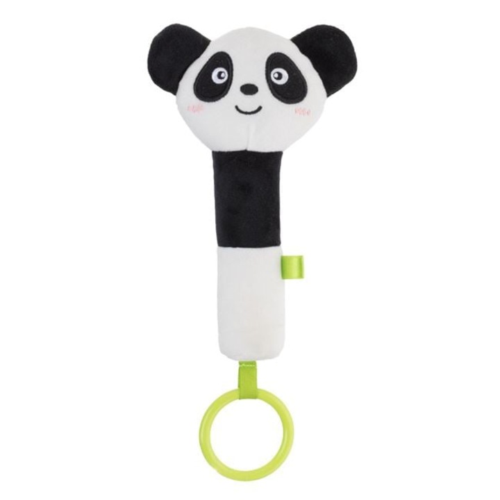 Плюшена дрънкалка AVA с пръстен за зъби – модел Panda – 0+ години