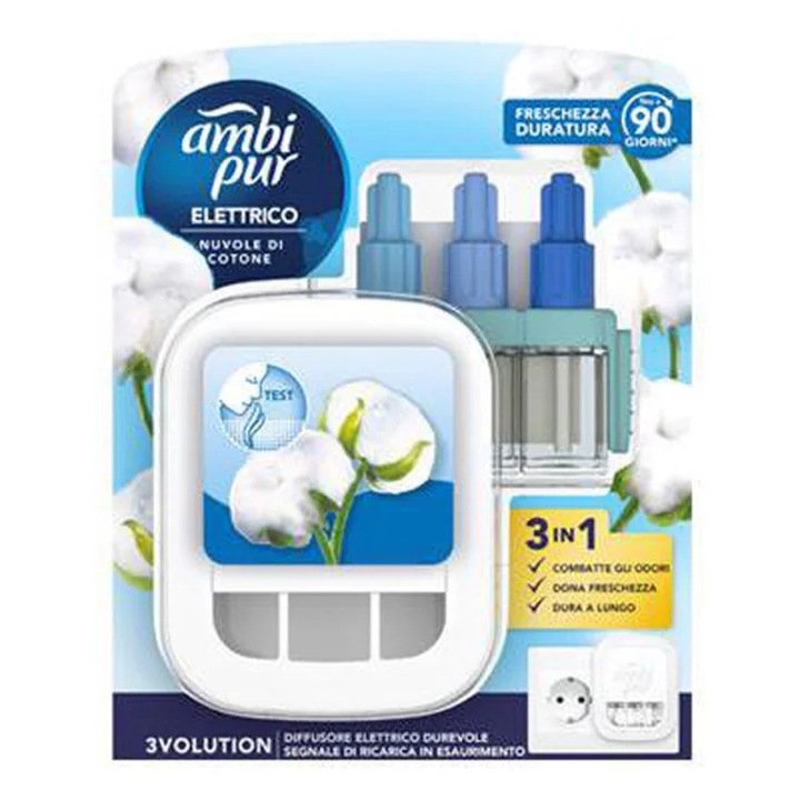 Електрически дифузер с пълнител Ambi Pur 3Volution Cotton, 20 мл