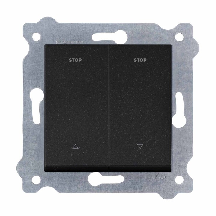 Comutator pentru obloane cu role negru metalizat 217/14E EXEN